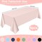 6-Pack Light Pink Plastic Tablecloths – 54 x 108 Inch Disposable Scalloped Edge Spring Table Covers, Waterproof PEVA Rectangular Table Overlay for Girls Birthday, Bridal Baby Shower, and Tea Party